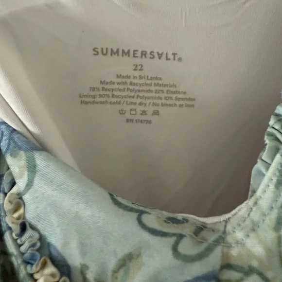 Summersalt Size 22 Wrap One Piece Floral Swimsuit 💚 - Picture 4 of 8